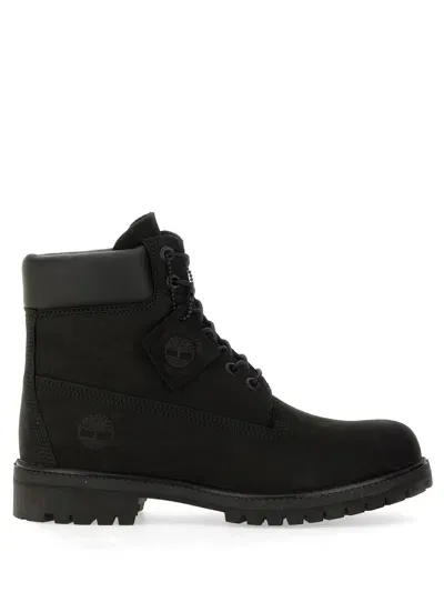 Timberland Buck 6 Inch Lace-up Suede Leather Ankle Boots In Black