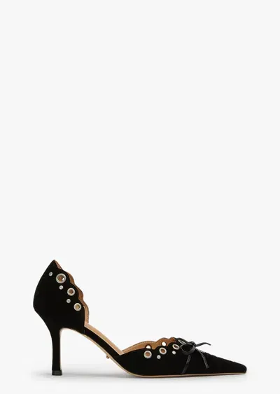 Tony Bianco Safari Heel In Black Suede