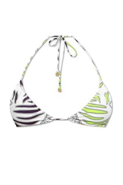 Tory Burch Halterneck Swimsuit Top In Multi