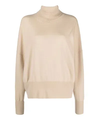 Totême Roll Neck Cashmere Jumper In Cashew