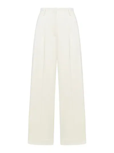 Totême Silk Cotton Cord Trousers In Nude & Neutrals