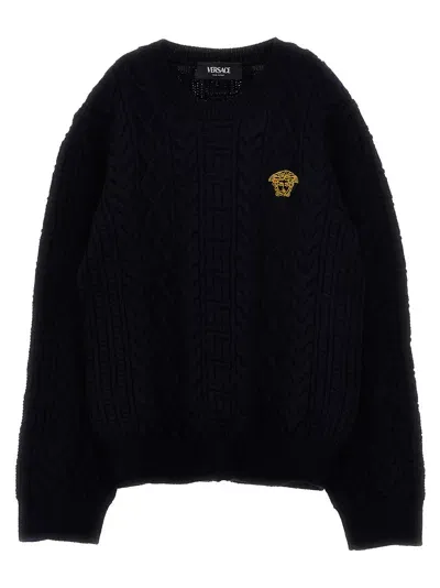 Versace Kids' Medusa Sweater In Blue