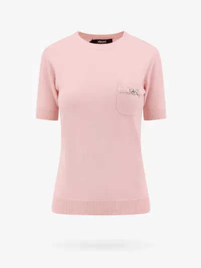 Versace Woman Sweater Woman Pink Knitwear