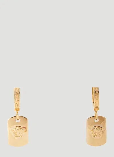 Versace Women Medusa Drop Earrings In Gold