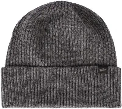 Woolrich Logo Patch Knitted Beanie  In Grey