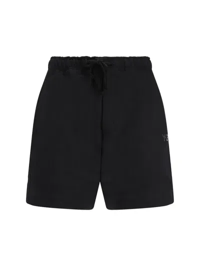 Y-3 Cotton Blend Shorts In Black