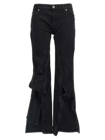 Y/project Hook And Eye Jeans In Black