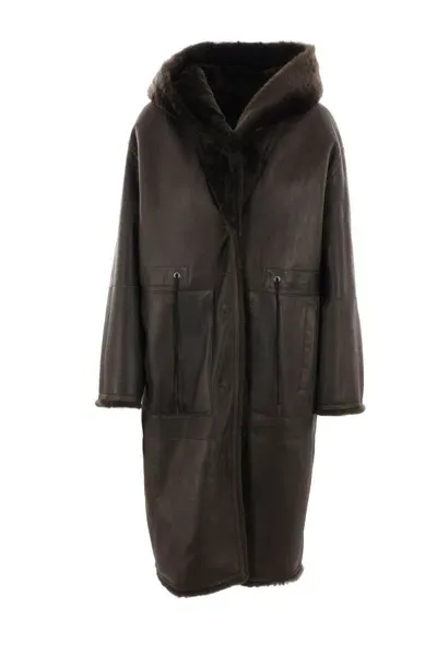 Yves Salomon Coats In Amazone