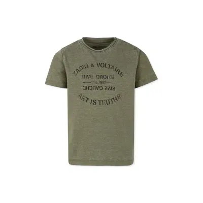 Zadig &amp; Voltaire Green T-shirt For Kids With Logo