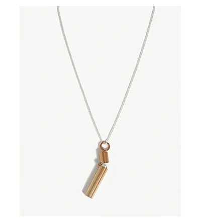 Ambush Sss Pill Case Sterling Silver Necklace In Brown