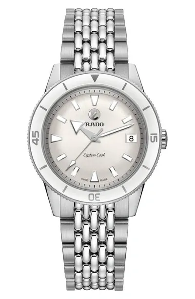 Rado Women's Swiss Automatic Captain Cook Stainless Steel Bracelet Watch 37mm Gift Set In No Color