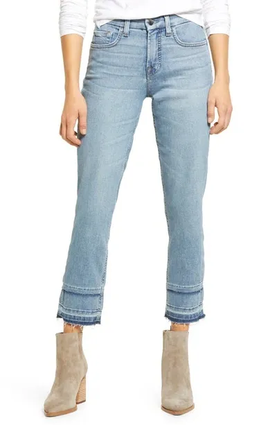 Jen7 By 7 For All Mankind High Waist Double Release Hem Ankle Straight Leg Jeans In Harlow Vintage