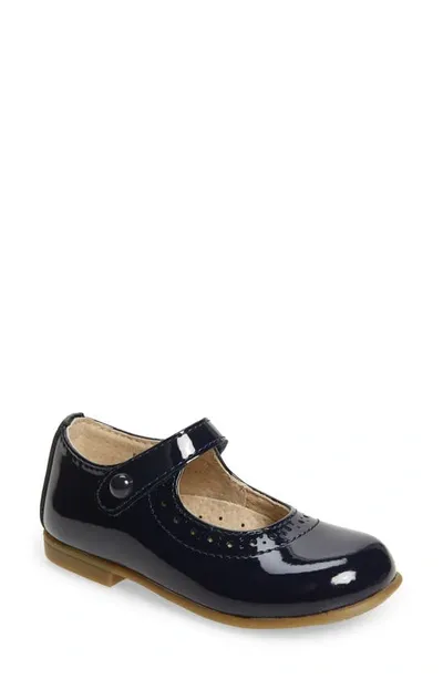 Footmates Kids' Emma Mary Jane In Navy Patent