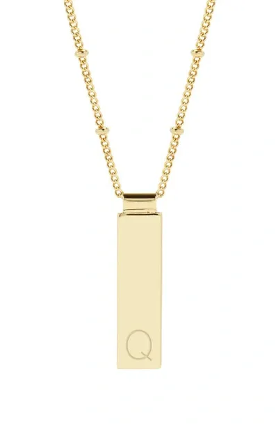 Brook & York Maisie Initial Pendant Necklace In Gold Q