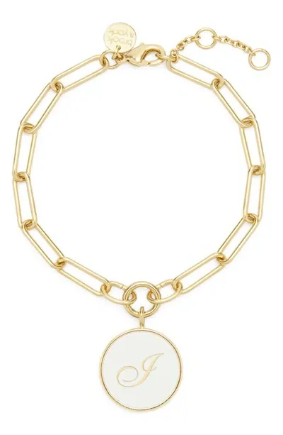 Brook & York Callie Initial Enamel Pendant Bracelet In Gold I