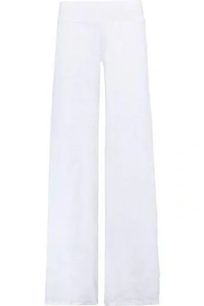 Enza Costa Linen Wide-leg Pants In White