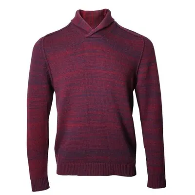 Lords Of Harlech Sweet Shawl Neck Sweater In Burgundy