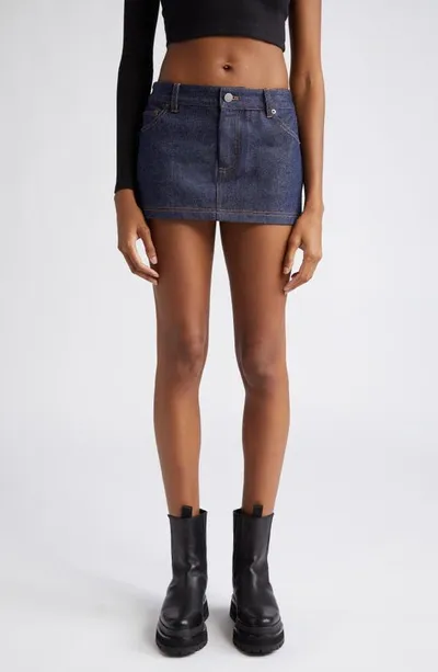 K.ngsley Fillhim Nonstretch Denim Miniskirt In Indigo