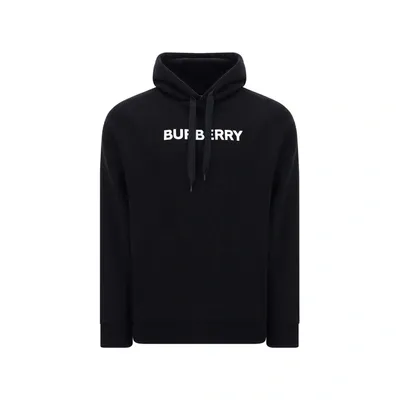 Burberry Ansdell Hooded Logo Sweatshirt In Black