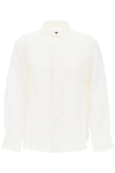 Apc Camicia Sela In Puro Lino In White