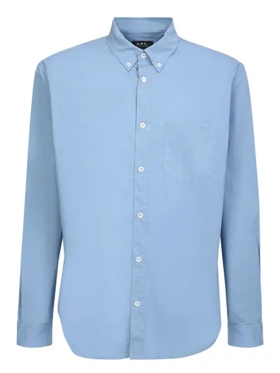 Apc A.p.c. Shirts In Blue