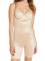 Spanxr Spanx® Thinstincts® 2.0 Open Bust Mid-thigh Bodysuit In Champagne Beige