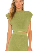 L'academie Maja Sleeveless Sweater In Green