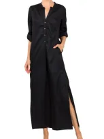 Everyday Ritual Tracey Cotton Caftan In Black