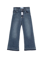 Philipp Plein Junior Kids' Love You Wide-leg Jeans In Blue