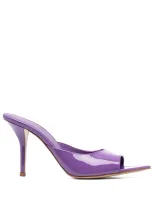 Gia Borghini Perni High Heels Mules In Purple