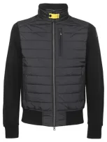 Parajumpers Appliquéd Quilted Shell-paneled Wool-blend Jacket In Black