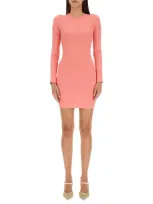 Fendi Monogram-pattern Mini Dress In Pink