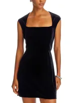 French Connection Velvet Dress In Black