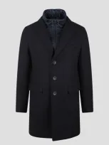 Herno Recycled Wool Coat In Black