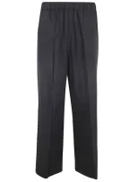 Kiltie Olivia Cropped Wide Leg Pants In Black