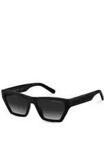 Marc Jacobs Marc Cat Eye Sunglasses, 55mm In Black/black Gradient