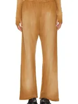 Michael Lauren Mabel Wide Leg Pant W/ Side Pocket Pant In Brown