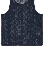 Saturdays Surf Nyc Gabriel Cotton Lace Tank In Navy